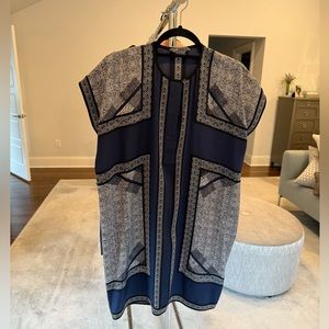 Vince 100% Silk Shirt Dress. Batik print. Sz Small.